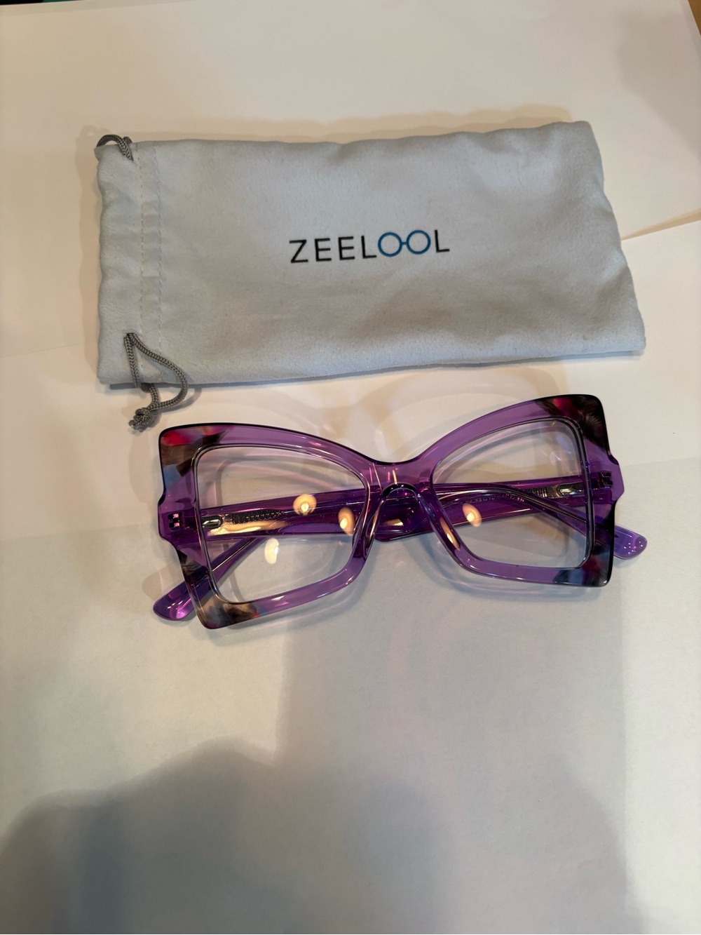 Purple clear BUTTERFLY Eyeglasses Frames 49-18-142 New